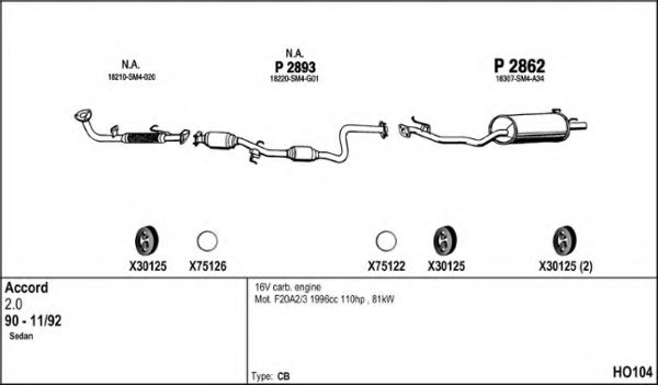 FENNO HO104 Exhaust System